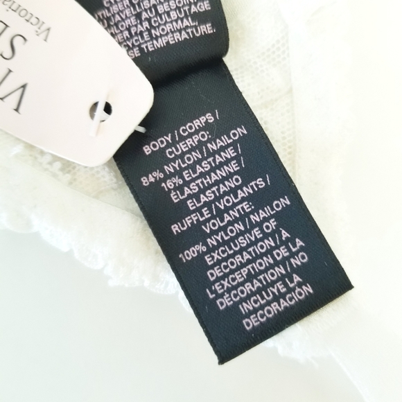 Victoria's Secret Vintage Very Sexy Strappy Lace Ruffle Mesh V-String Panty NWT - Picture 9 of 15